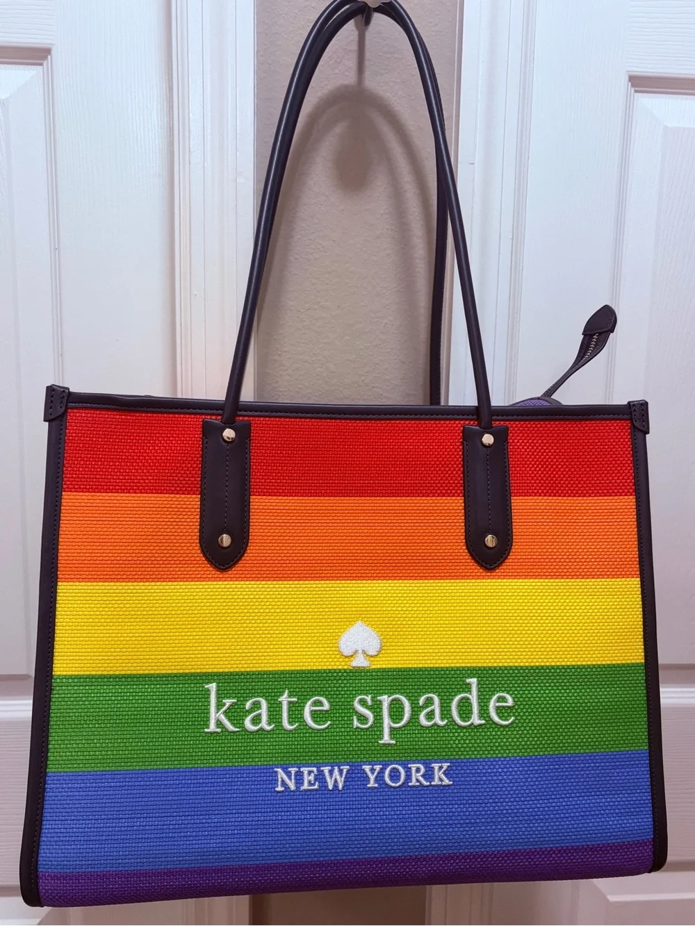 NWT! kate spade Rainbow Stripe Tote Bag